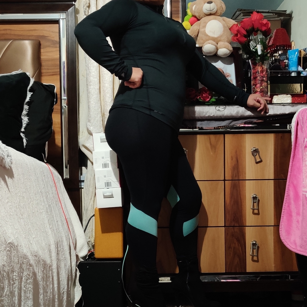 FOREVER21 ACTIVE PANTS LEGGINGS BLACK SMALL/MEDUIM